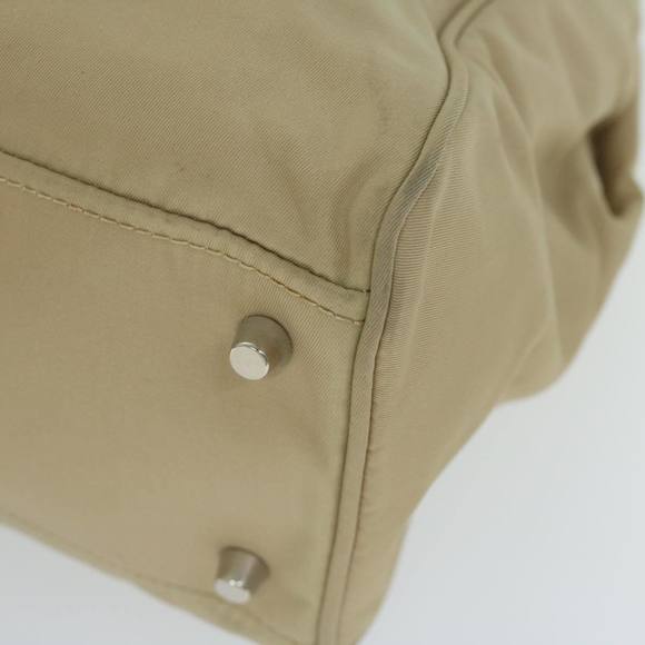 PRADA Tote Bag Nylon Beige Auth 65080 - Picture 9 of 16